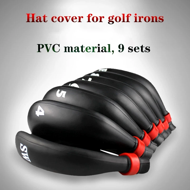 Golf Iron Head Covers, PVC Material, Soft Durable Digital Golf Clubs, 9 Pcs, 2023, New