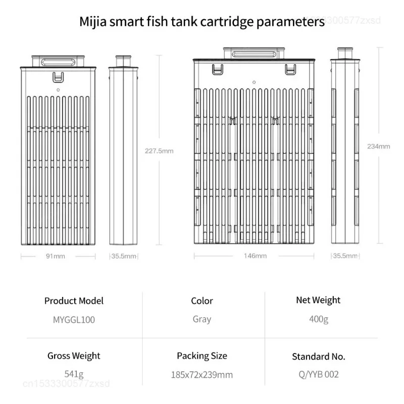 Xiaomi-Juego de cartuchos de filtro Mijia para pecera, 6 capas, módulo de filtrado bioquímico físico, purificación de calidad del agua