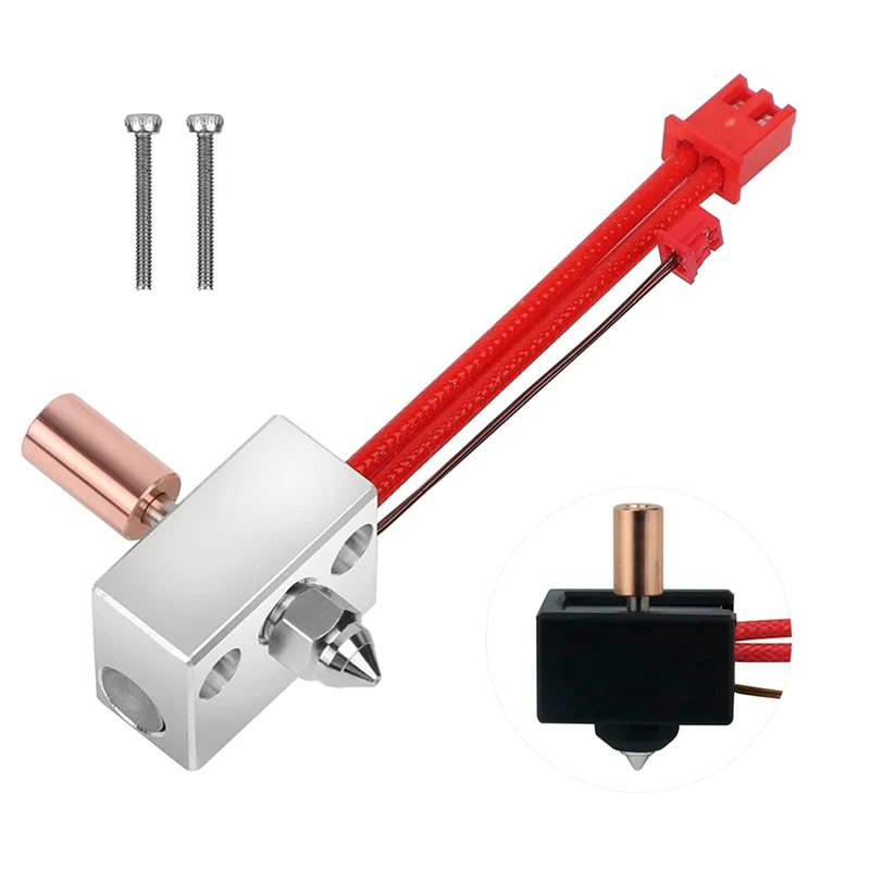 

Extruder Heater Block Upgrade Kit - 300℃ High Temperature Pro, Heatbreak Plated Copper Nozzle