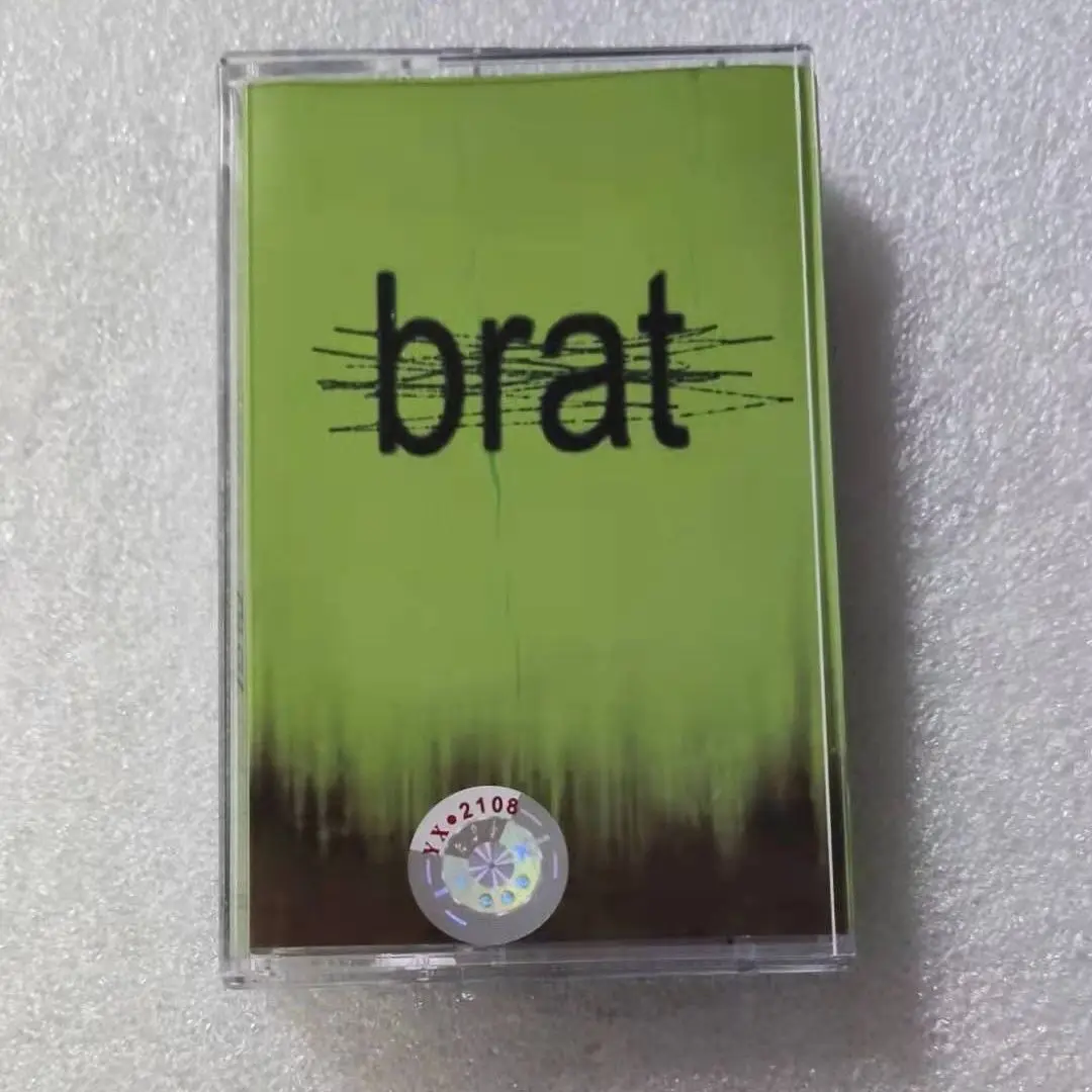 Hyperpop Charli XCX-Cinta musical Brat, álbum de rebobinar, casetes, Cosplay, Walkman, grabadora de coche, trampas sonoras, caja, colección de música para fiesta