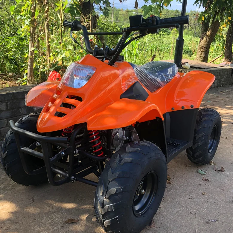 Factory 110cc Automatic Quad ATV for Kids 4-Stroke 1000W Power Air-Cooled Gas-Fueled CE Certified Electrical Starter Chain Drive