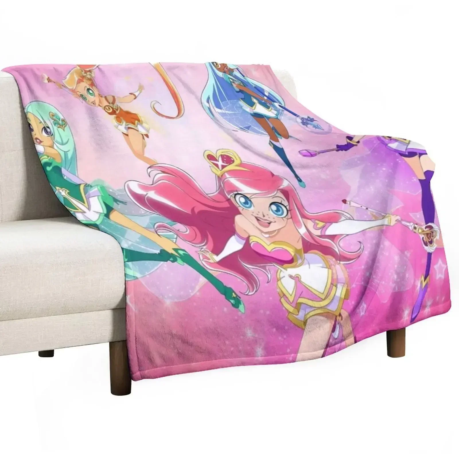 LoliRock cadeau voor fans lolirock karakters Gooi deken bewegend voor decoratieve bankdekens