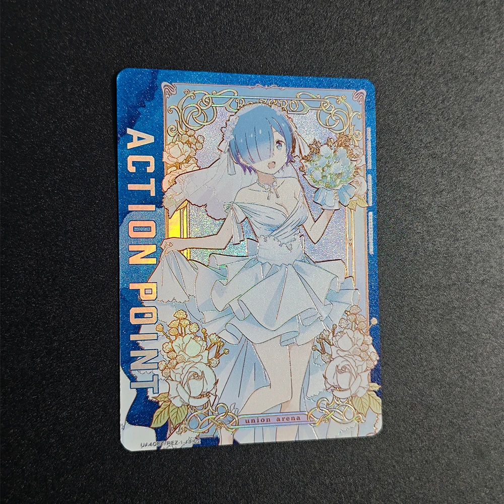 Anime Collection Card Union Arena Re:zero UA40BT/REZ-1-AP02 AP REM Action Point Holo Foil Card Refractive Flash Child Toy Gifts - view 3