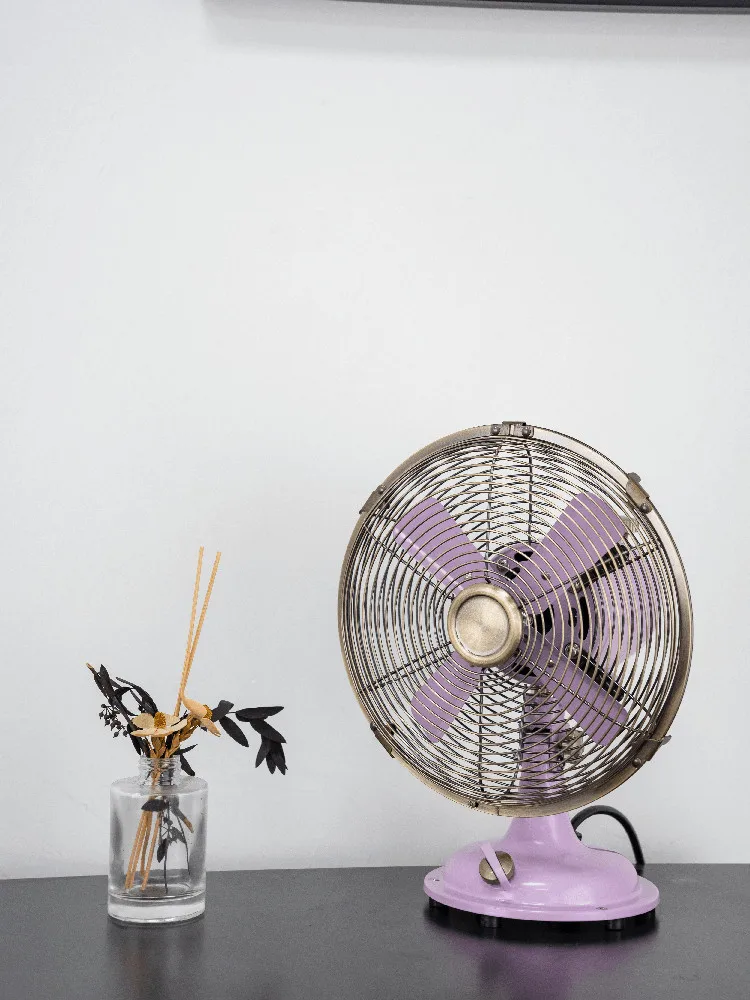 8-inch retro mechanical all-metal body small floor fan