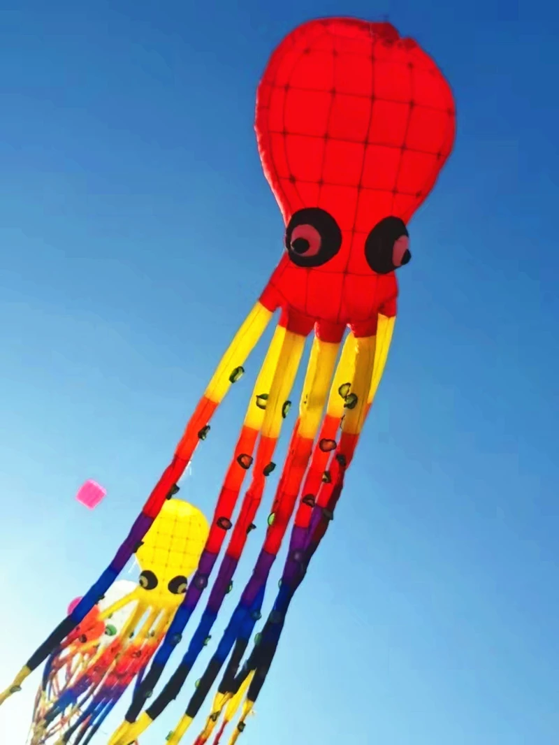 Kostenloser Versand neue 13 m große Oktopus-Drachen für erwachsene fliegende Spielzeuge Drachen Outdoor-Spielzeug Drachen fliegender Windsurfen Strand Wind Papagei Drachen
