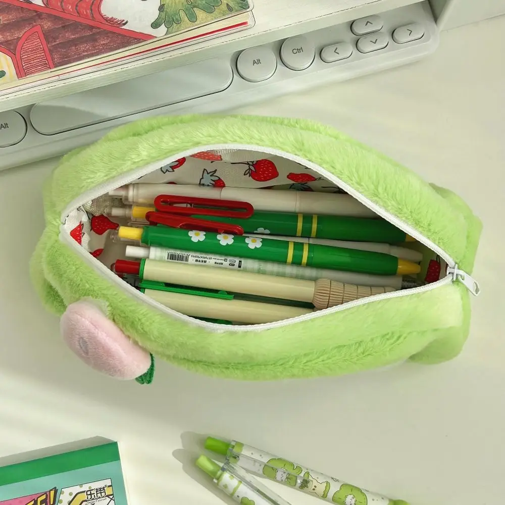 Cute Honeydew Swiss Pen Bag Large Capacity Multi-functional Stationery Pouch Pencil Case Students