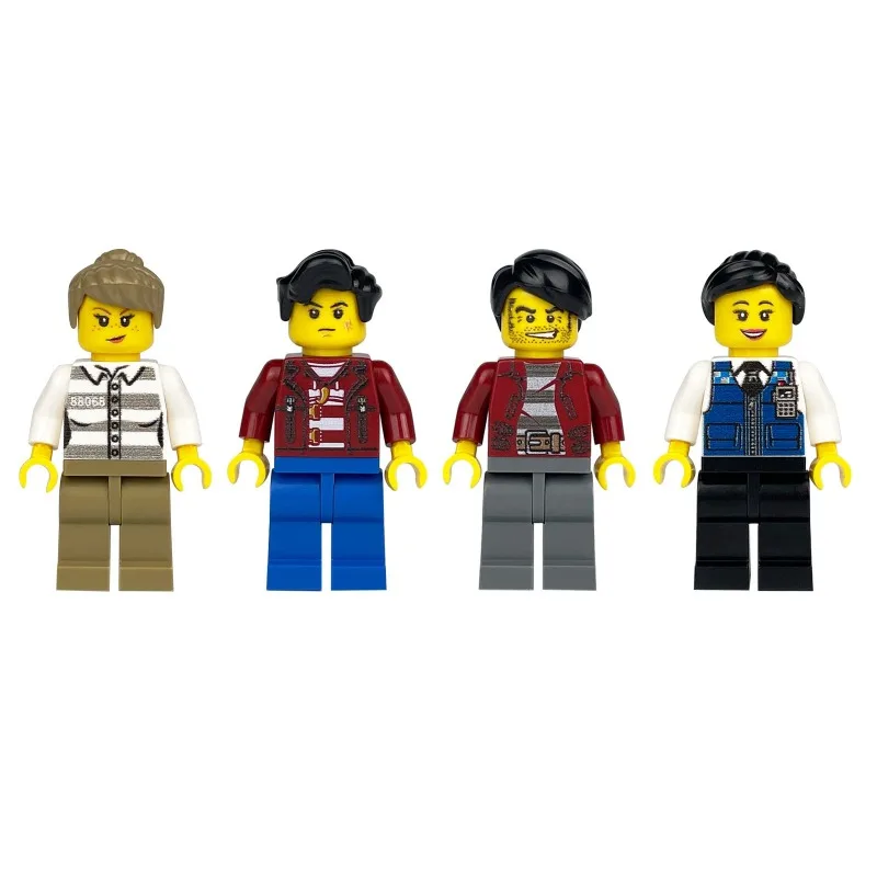 Bambola prigioniero 8068 piccole particelle per bambini assemblate giocattoli bambole della polizia gangsters copiati regali per bambini