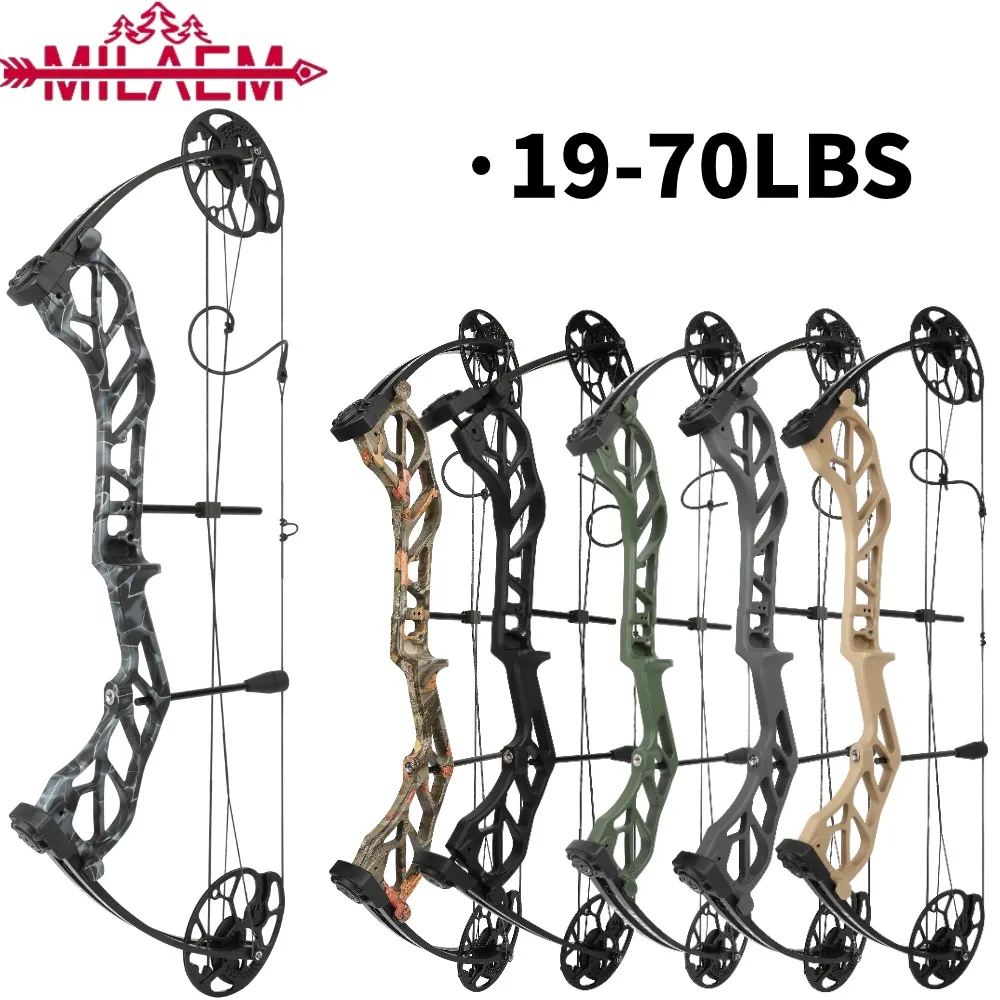 E8 Archery 19-70 Lbs Compound Bow Aluminum Alloy Handle 6 Colors Speed 320 FPS Pulley Bow for Arrow Hunting Shooting Accessories