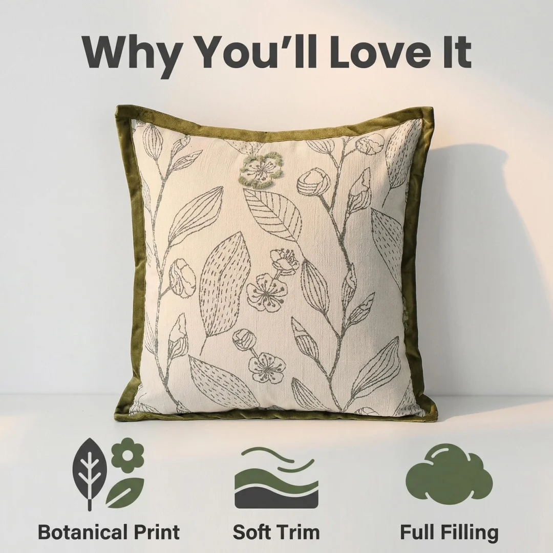 Spring rain pillow with core North American pastoral log leisure living room sofa bay window pillow chair pillow