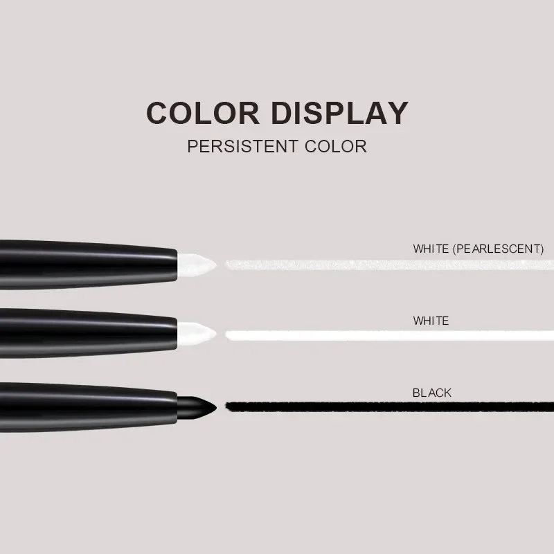 قلم جل كحل غير لامع مقاوم للماء، سريع الجفاف، يدوم طويلاً، تطبيق سلس، قلم تحديد عيون أبيض مثالي لمكياج العيون متعدد الاستخدامات #4