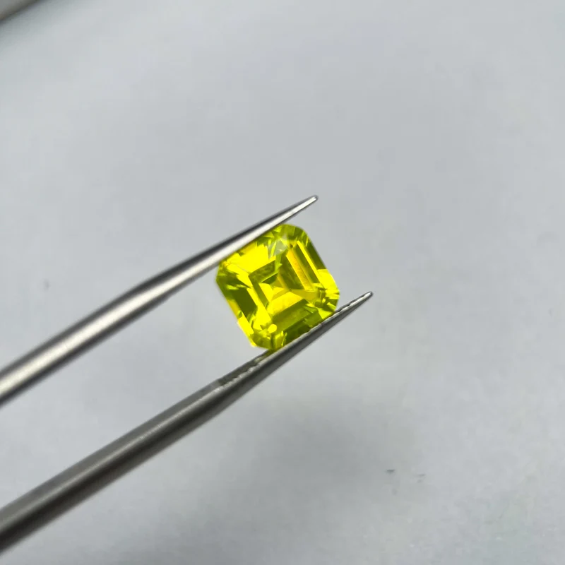 VANTJ Yttrium granato in alluminio YAG pietra preziosa sciolta Asscher Cut creato gemme colore giallo per la creazione di gioielli fai da te