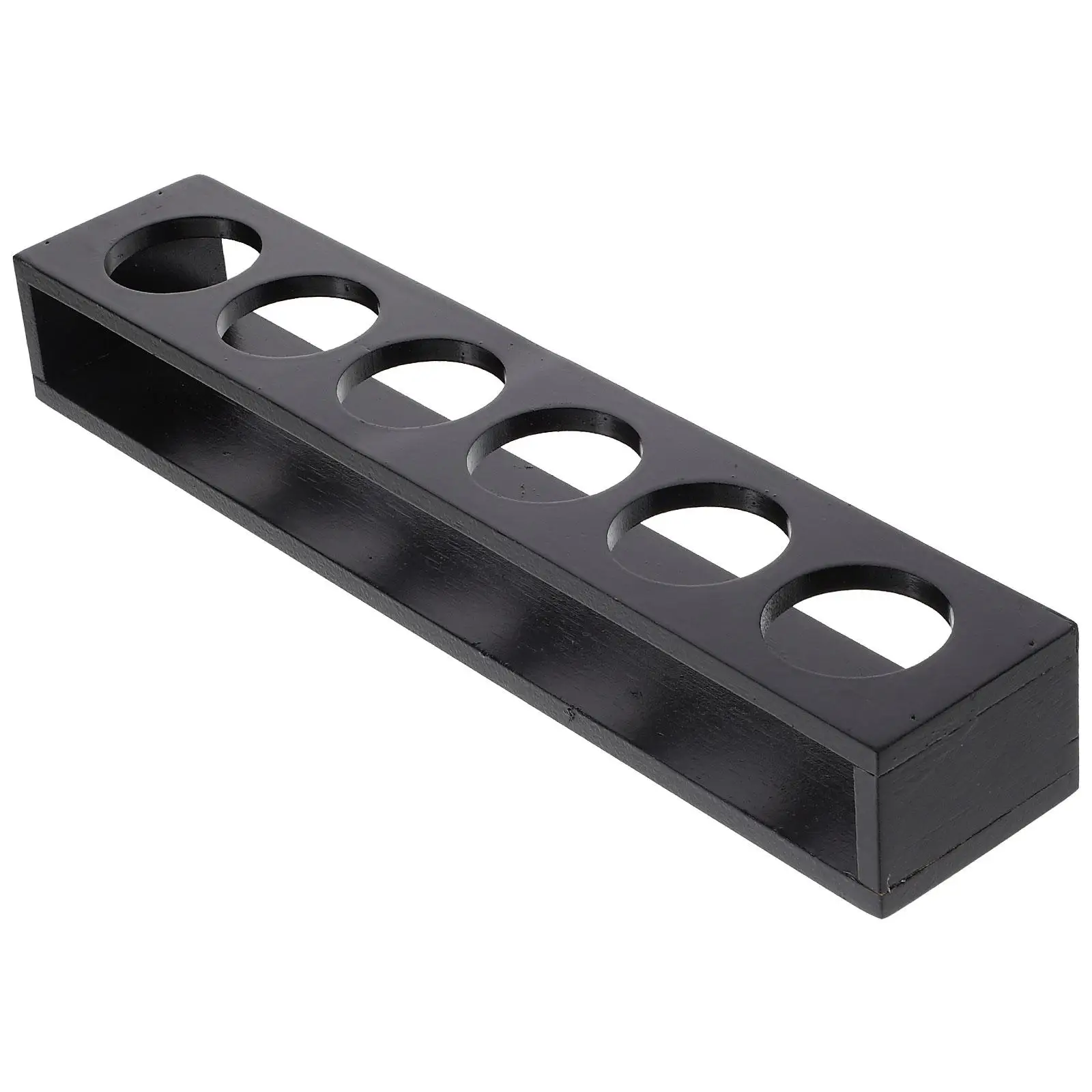 

Wooden Shot Glass Holder for Whiskey Cups Black Straight Tray Storage Display Rack ganizer Home Bar Wine Glass Stand