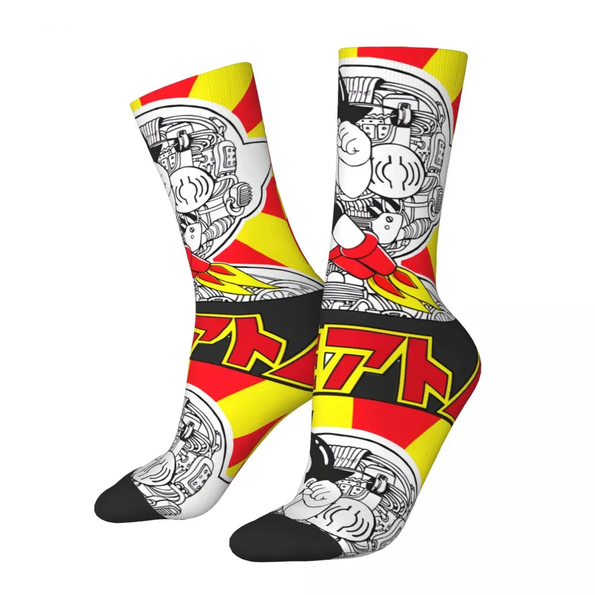 Awesome Men's Socks Vintage Harajuku Astro Boy Street Style Novelty Pattern Crew Sock