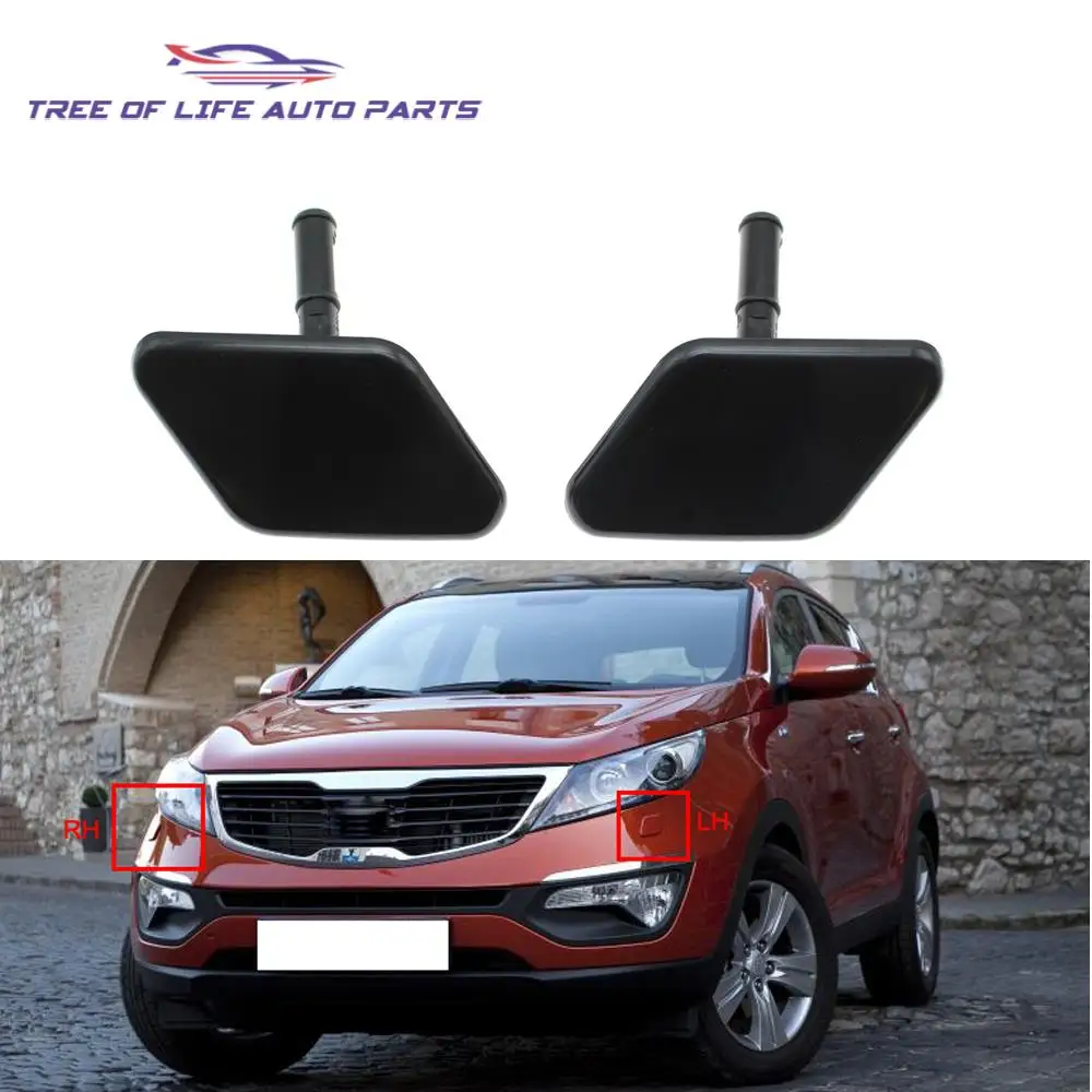 Front Headlight Washer Nozzle Headlamp Cleaning Spray Pump Cover Cap For Kia Sportage / KX4 SL 2010-2015 98675-3U000 98675-3U001