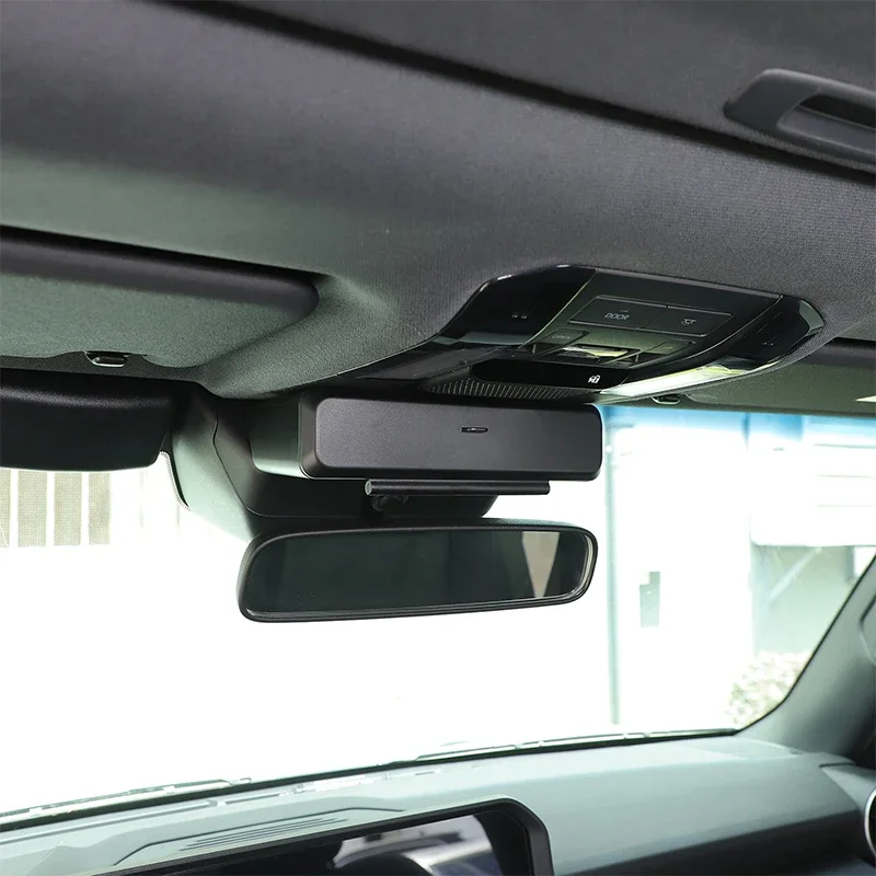 

For Toyota Land Cruiser Prado 250 LC250 2024-25 ABS Car Rearview Mirror Base Storage Box Organizing Glasses Case Car Accessories