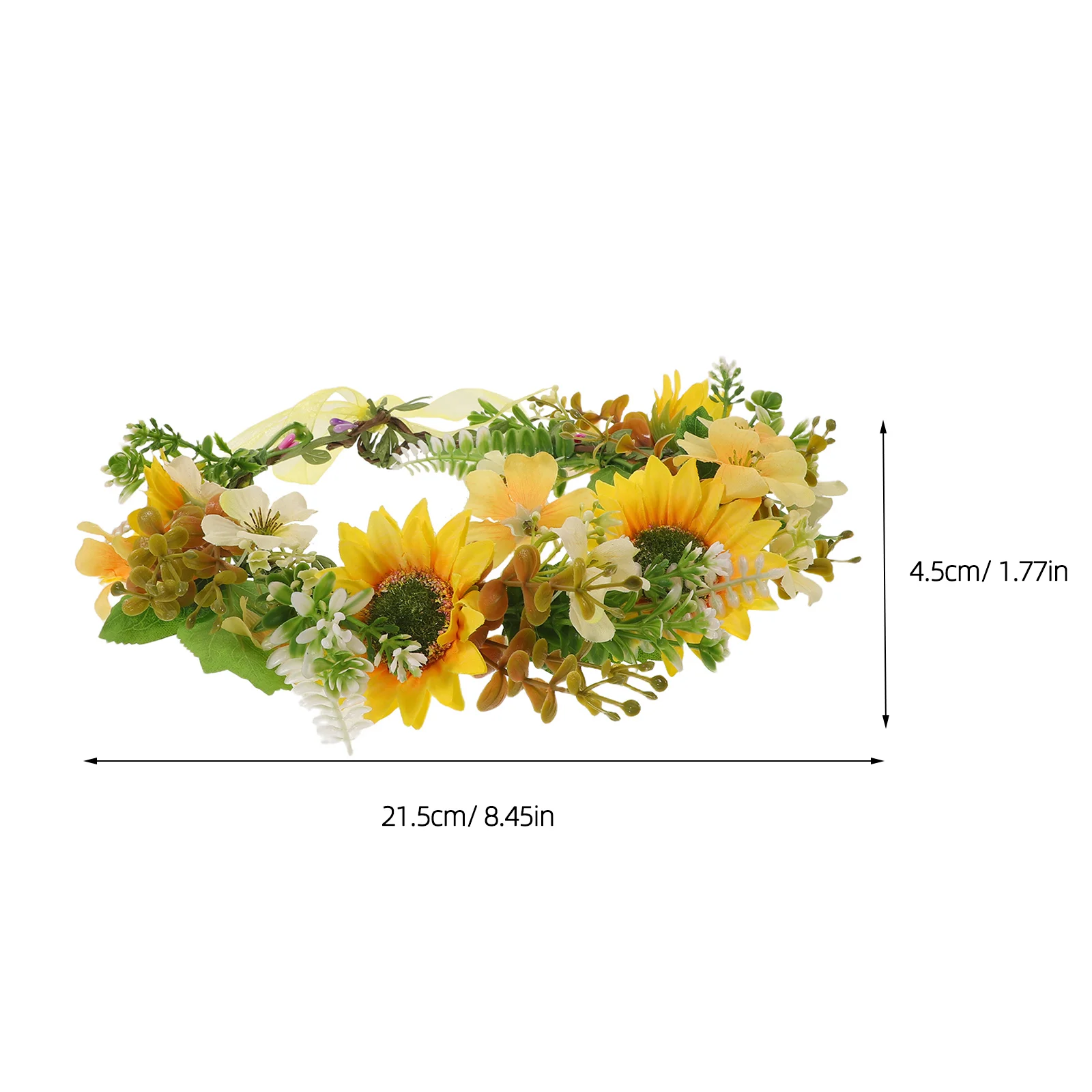 Vibrant Sunflower Crown Headpiece with Realistic Floral Design Lightweight Comfortable Wear for Festivals Weddings Parties Photo