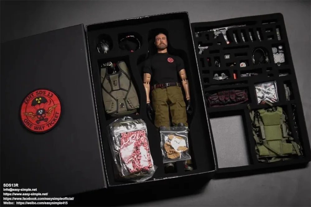 Wielkie Wyprzedaże 1/6 EASY&SIMPLE ES SDS13R ZERT Jednostka Operacji Śmierci Jedna Szybka Bilet Żołnierz Lalka Pełny Zestaw Ruchoma Figurka Akcji 12"