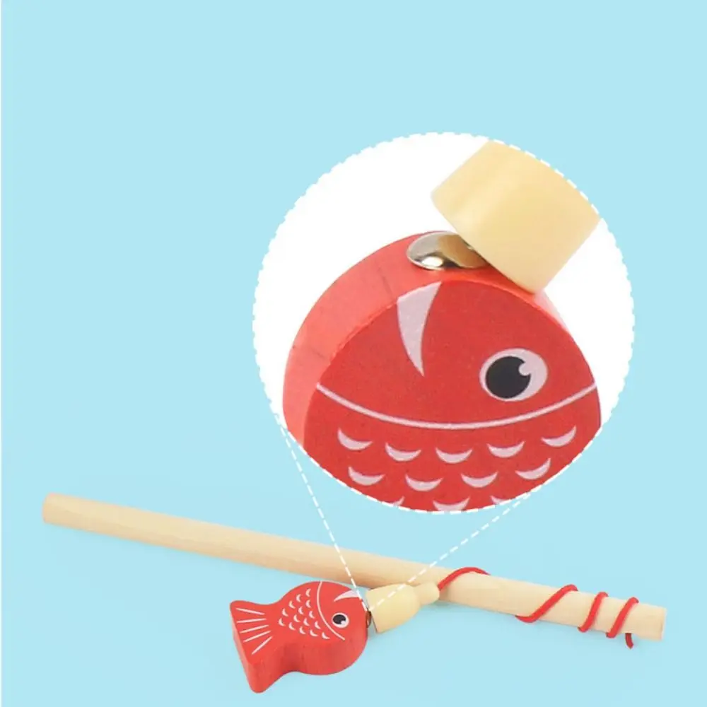 

With Numbered Wooden Magnetic Fishing Game Early Education Interactive Matching Board Game Montessori Learning Game