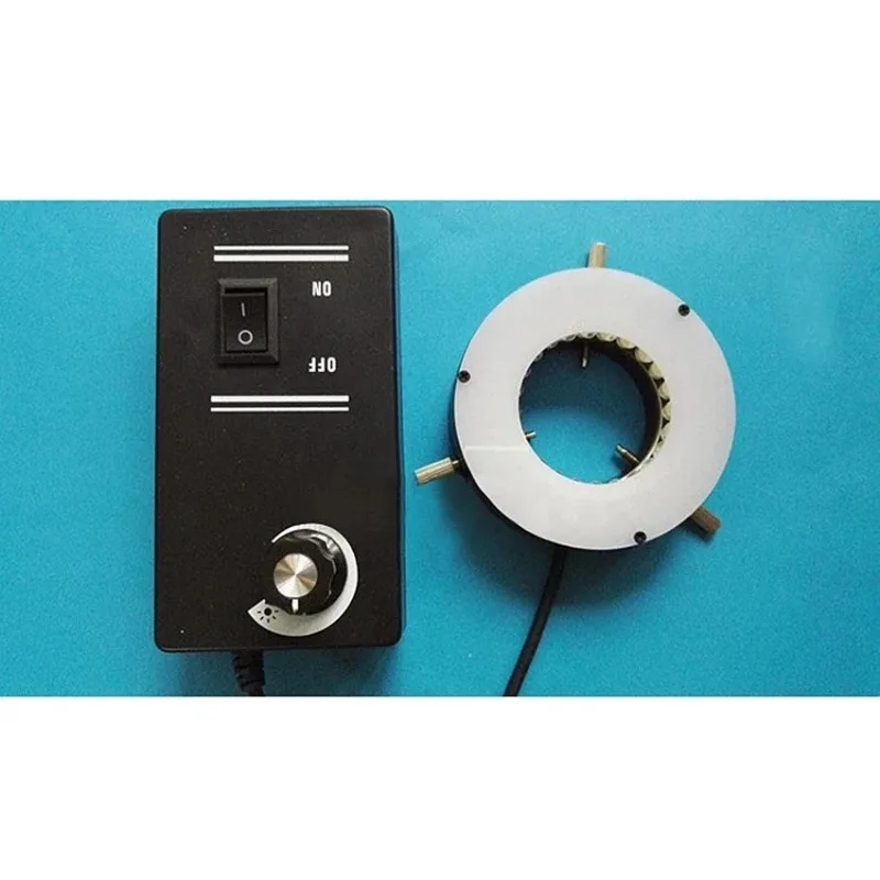 48LED Stereo Microscope LED Light Source Adjustable Lamp CCD Illuminating w/ Diffusion Plate Tools