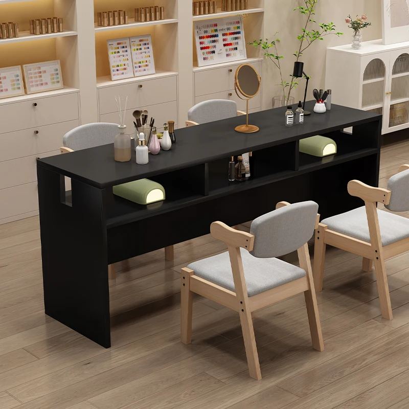 Modern Fancy Nail Table Professional No Expensive Luxury Design Salon Nail Desk Storage Workstation Mesas Manicuristas Furniture