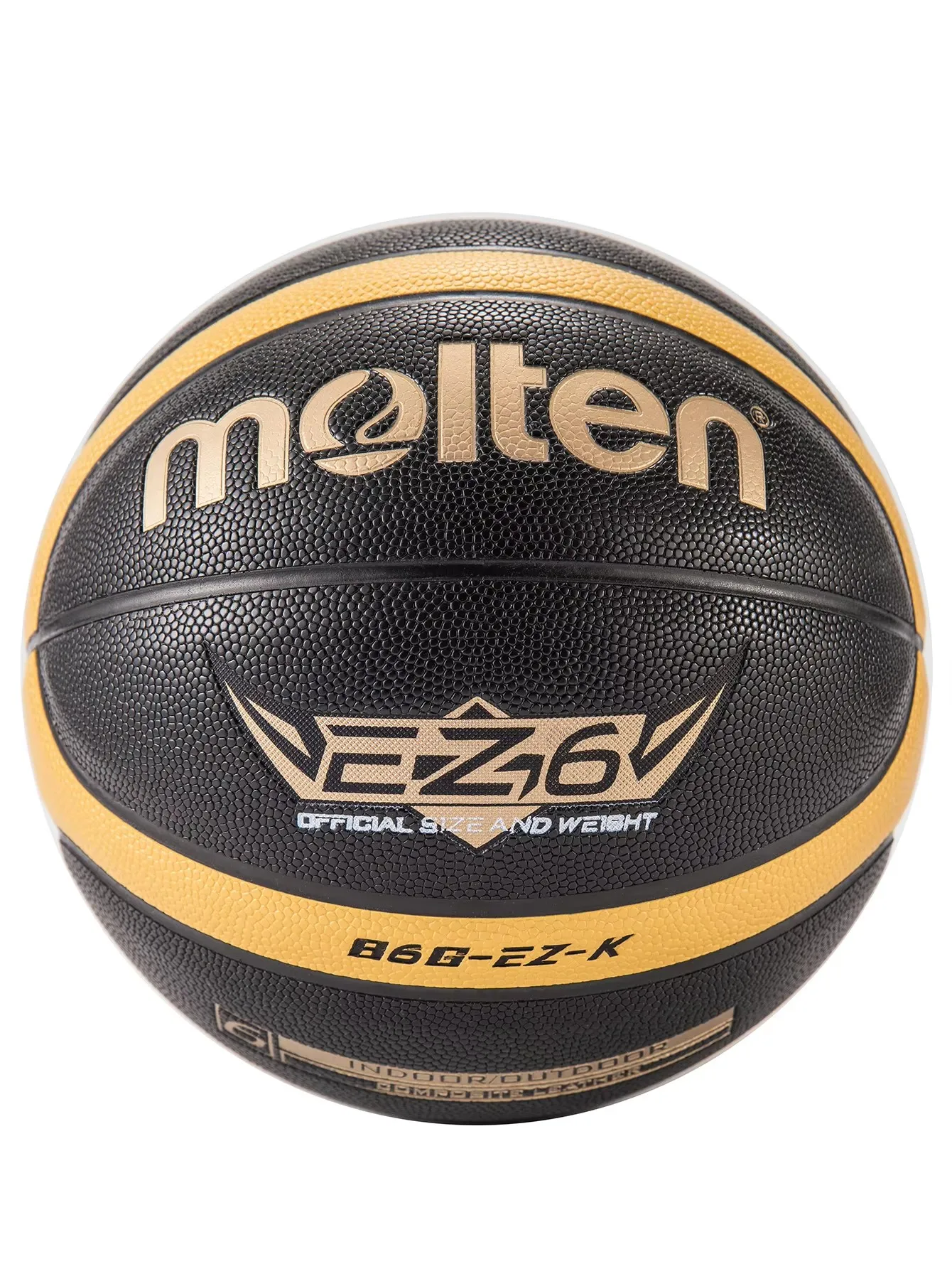 Molten Size 5 6 7 Basketball EZ-K Black Gold PU Outdoor Indoor Balls Women Youth Man Match Training Basketalls