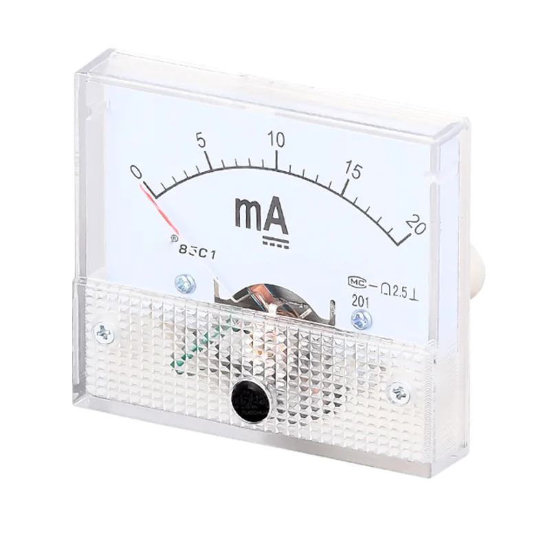 85C1 0-50mA 1mA 20mA 30mA 100mA 200mA 500mA DC Analog Panel Ampere Current Meter Ammeter Gauge 85C1 0-50mA Milliammeter