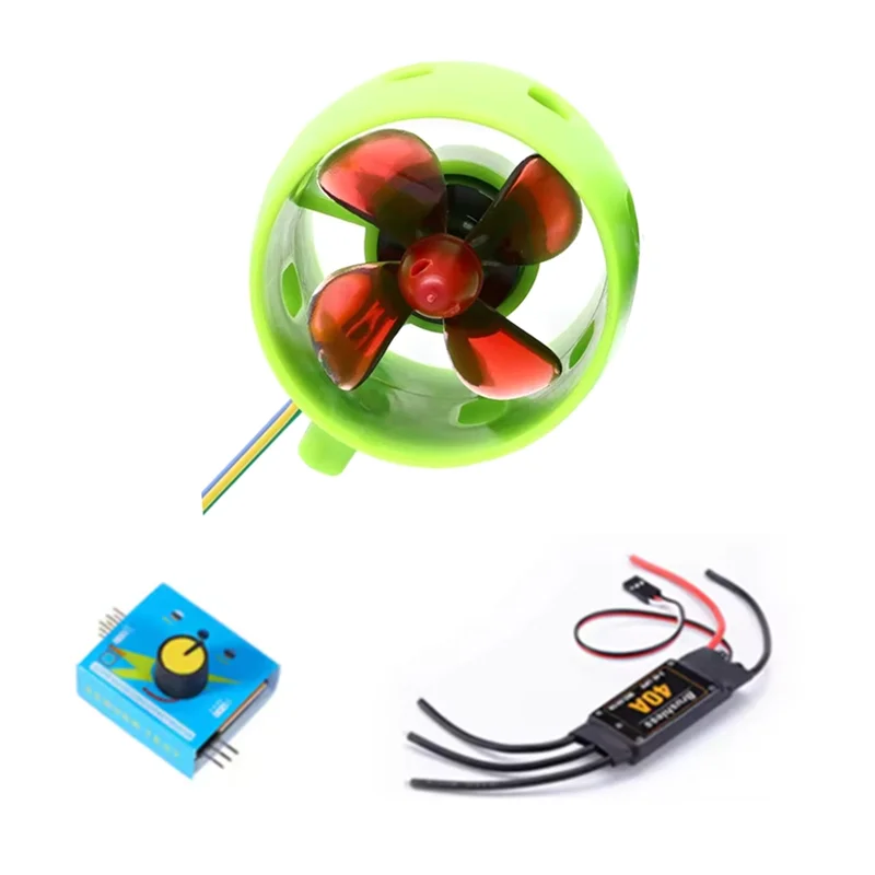 

ABUH-4 Blade Contra-Propeller Motor For DIY RC Robot Submarine, DC 12V-24V 20A Underwater Jet Boat Thruster Engine