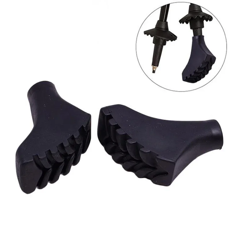 10Pcs Anti-Slip Replacement Rubber Tips for Elderly Nordic Walking Stick Pole Accessories