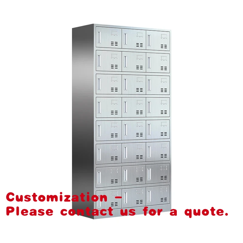 Customize.24 Door Stainless Steel Locker Cabinet Magnetic Lock Clothing Commercial Furniture Storage Cabinet Space Staff Sch