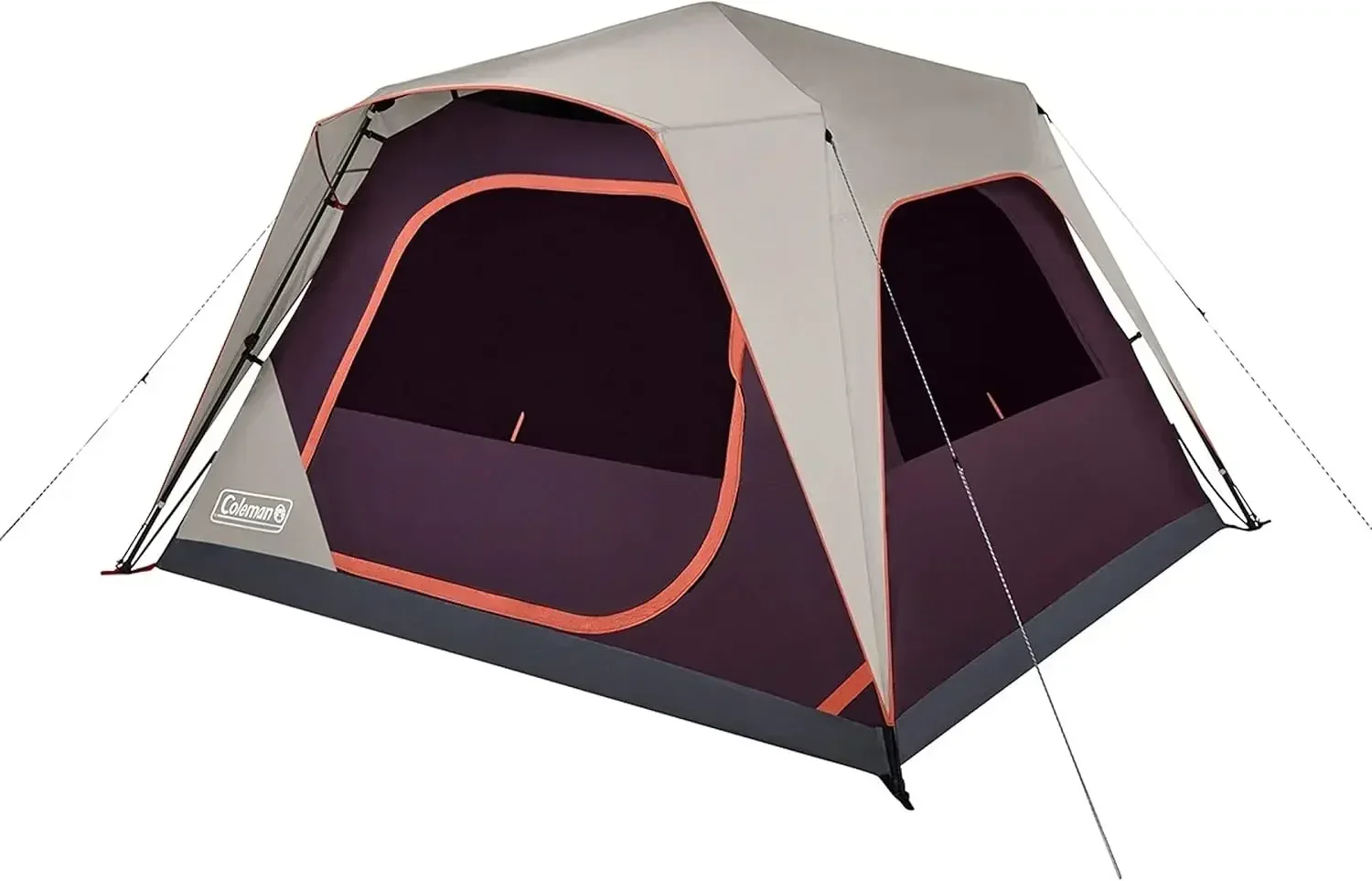 Camping Tent with Instant Setup, 4/6/8/10/12 Person Weatherproof Family Tent with Pre-Attached Poles, Convertib