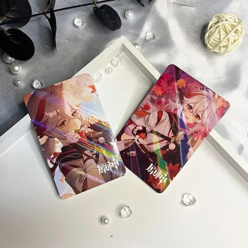 Game Impact Wriothesley Laser Glitter 24PCS/Set Photocard HD Printed Photo Cards Decor Sticker For Bus Card Meal Card Sticker