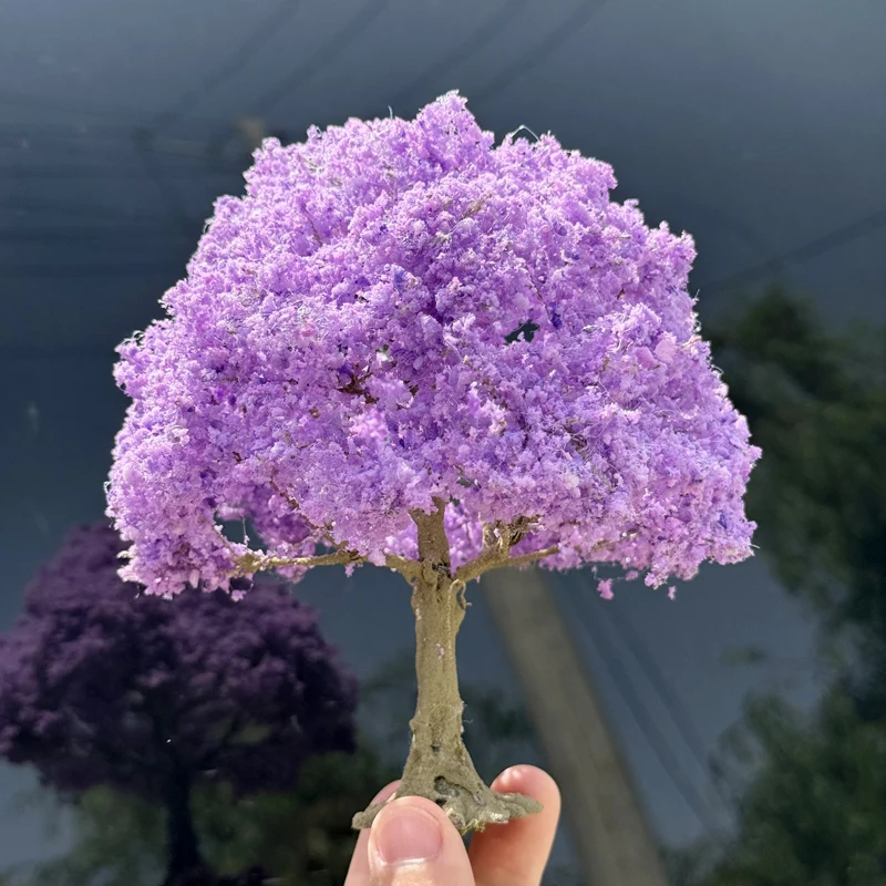 10/15/25cm Micro Landscape Model Tree Purple Dream Dollhouse Decora Sand Table Garden Landscaping Animation Photography Material view 4