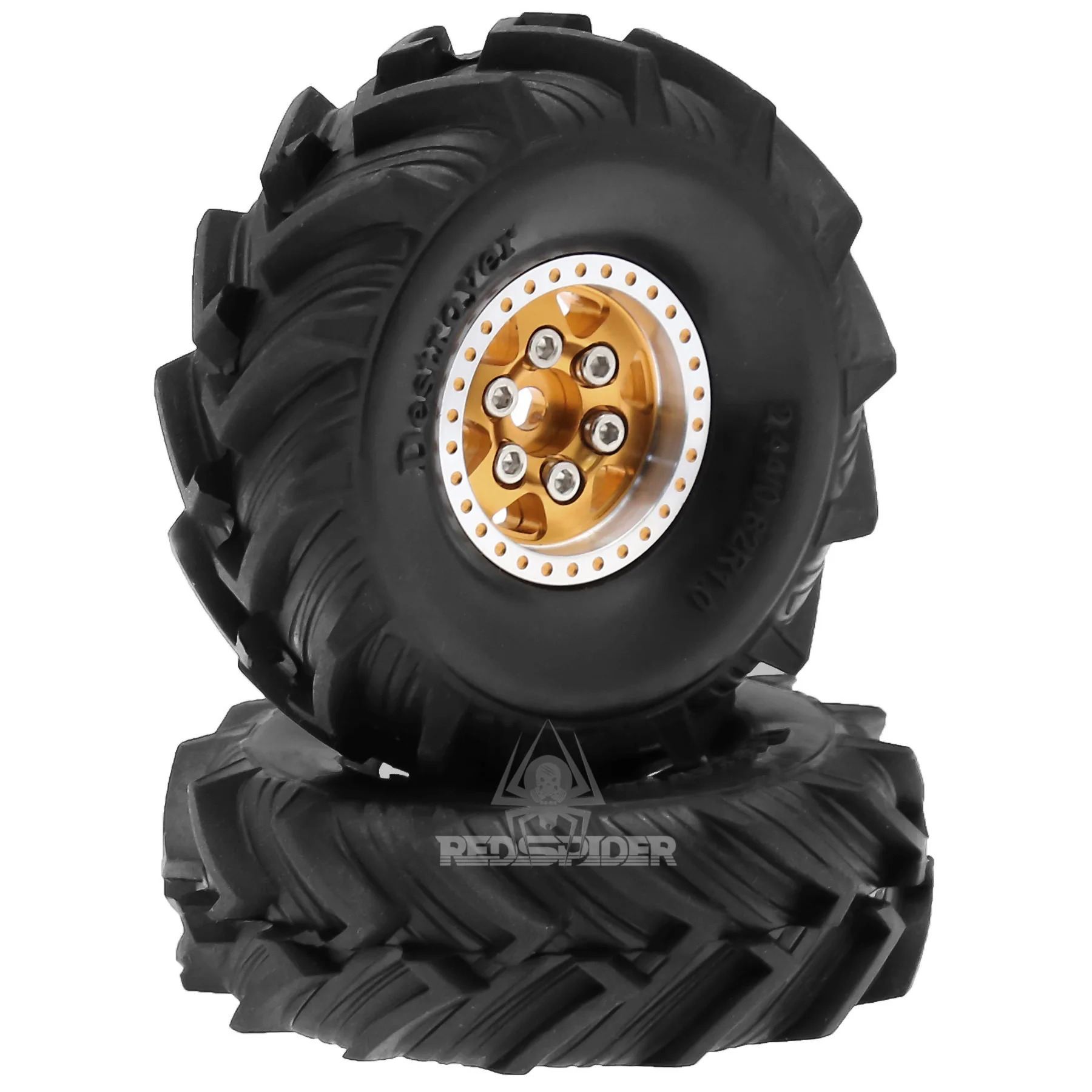 إطارات سيارات للتحكم عن بعد موديل 1/24 RC 4 مع عجلات معدنية + جلد الإطارات، مناسبة لنصف بطاقة محاكاة FMS Xiaoqi FCX24 UCX24