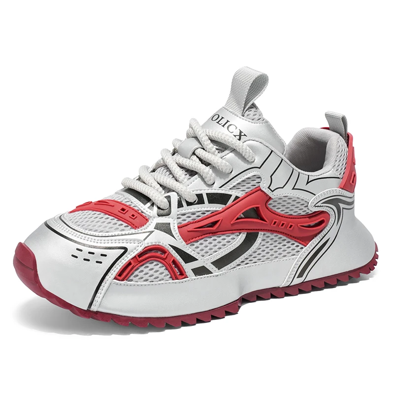 

Men's motorcycle shoes trendy new style bag sole mesh breathable versatile fashion sports and leisure shoes