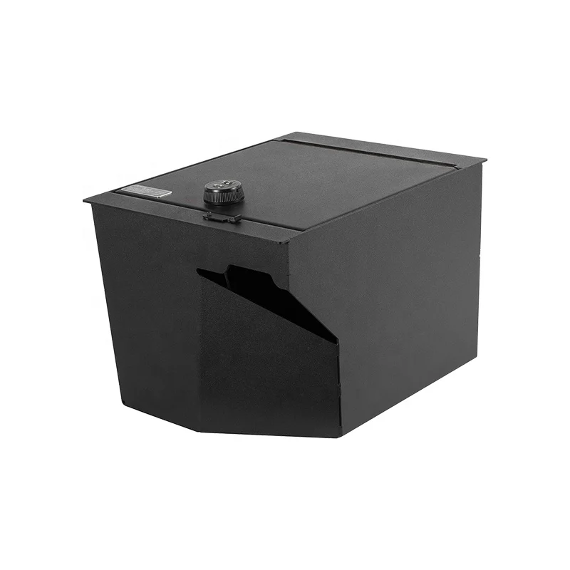 Hot Selling Aluminum Alloy Car Center Console Safe Box with Electronic Lock for 2014-2016