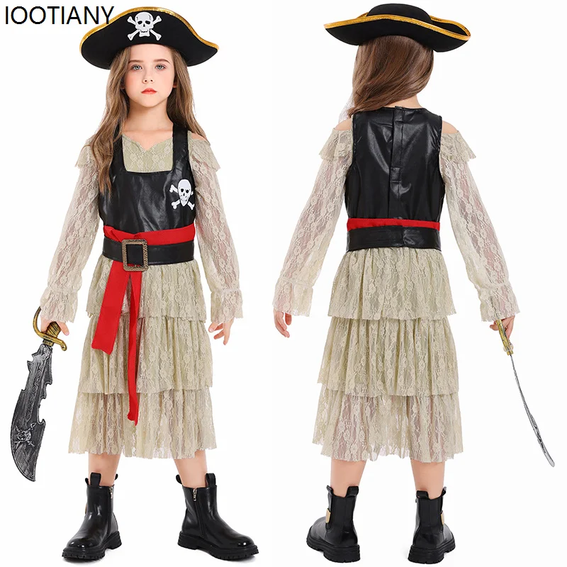 Halloween Medieval Navigator Fancy Dress Pirate Cosplay Costumes Carnival Festival Birthday Party Stage Performance Pirate Dress