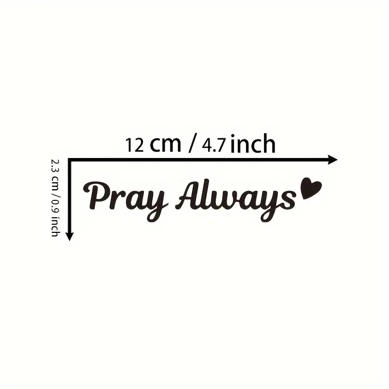 Pray Always Mirror decal, Car Decals For women, Faith Mirror decal, Cute Vinyl Decal Car Mirror decal, Religious Car Accessories