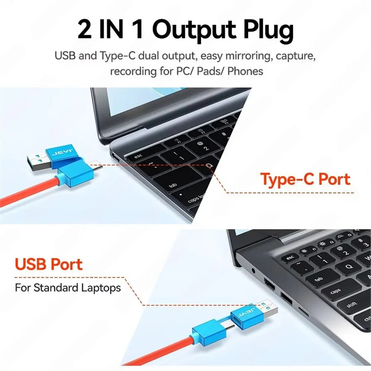 SCLS  Video Capture Card with 100W PD USB C to USB A/C Live and Record Video Audio Gaming for Switch 2/1/OLED