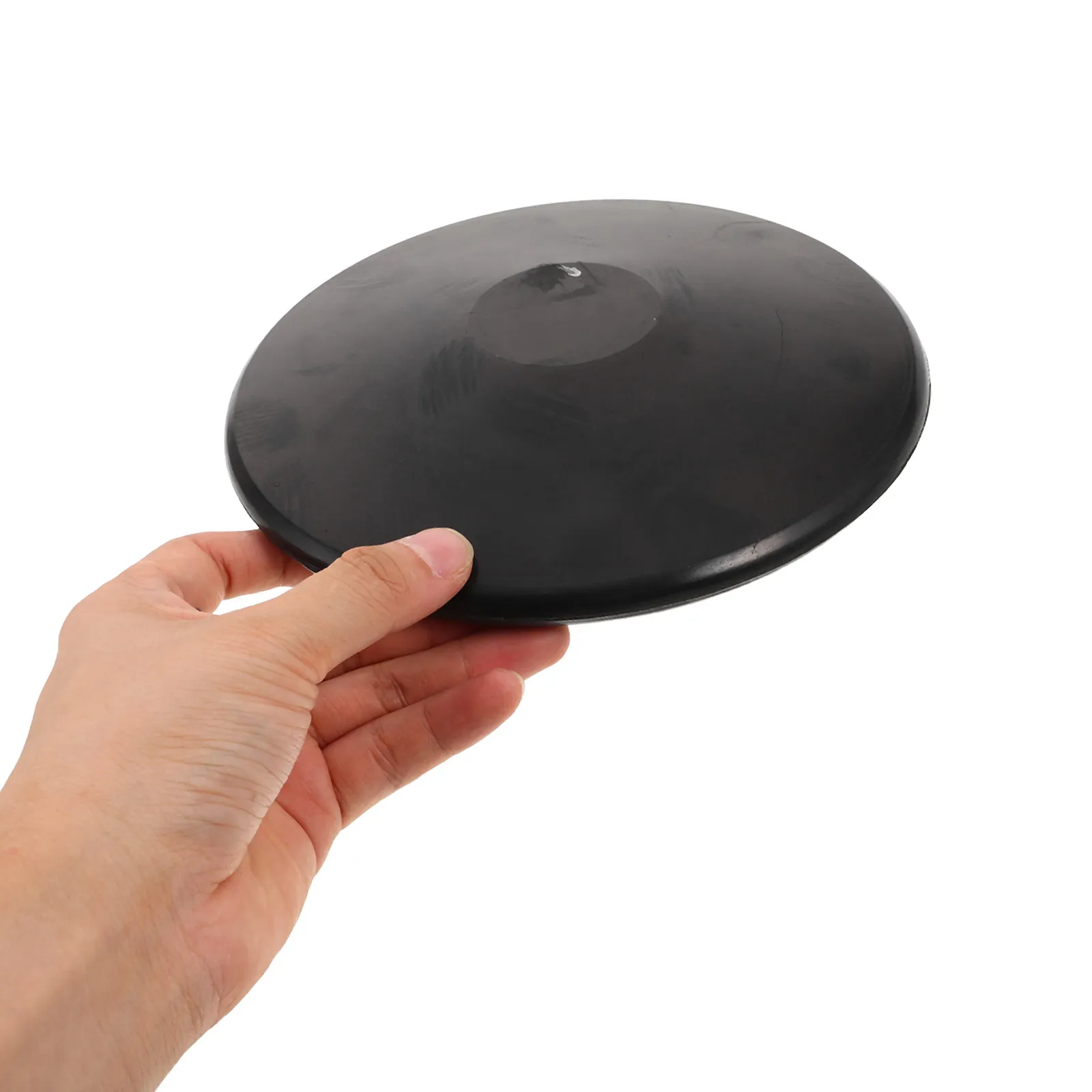 1Kg Solid Rubber Discus Black Silent Impact Safe Technique Training Discus for Beginners Middle School College Athletics
