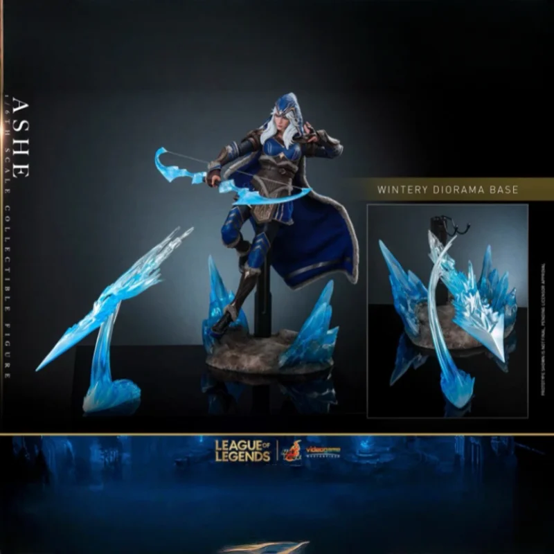 

Genuine Hottoys Ht 1/6 Vgm60 League Of Legends Ashe Action Figure Ice Shooter Ash 12inch Full Set Model Toys For Collector Gift