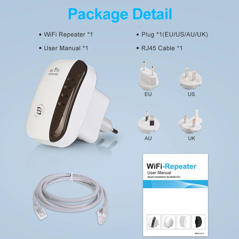 300Mbps WiFi Repeater WiFi Extender Router WiFi Signal Amplifier Wireless Wi Fi Booster Long Range Wi-Fi Repeater Access Point