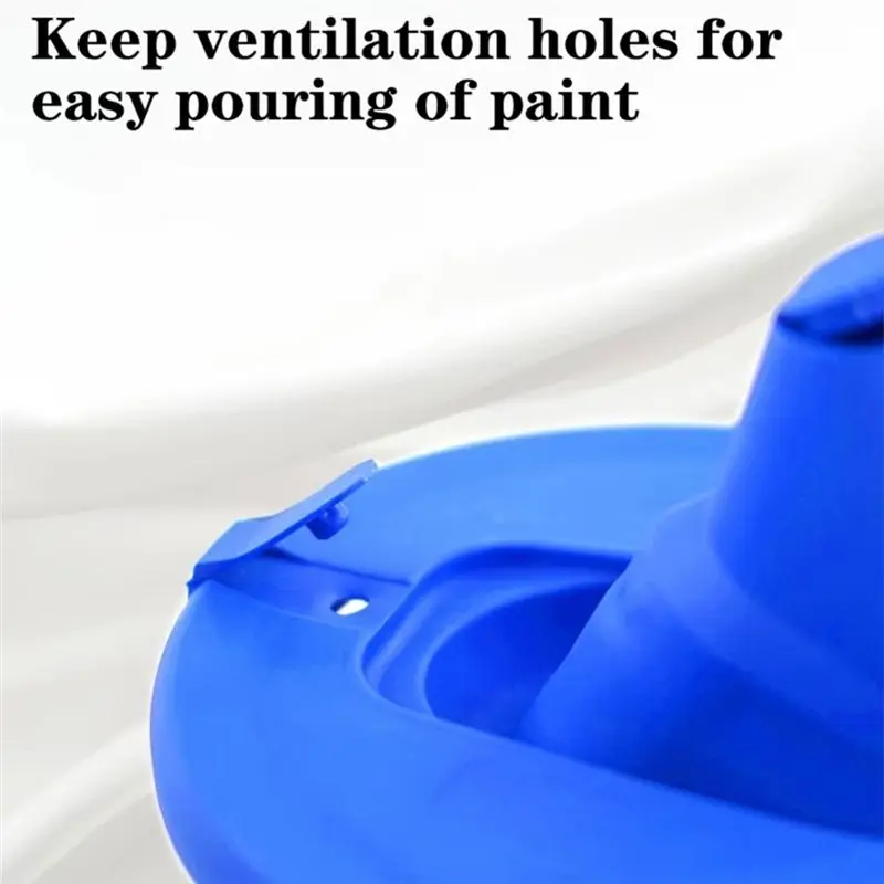 DTA4-For Precise Control And Airtight Storage Reusable Pouring Tool Paint Bucket Lid With Retractable Spout And Air Vent