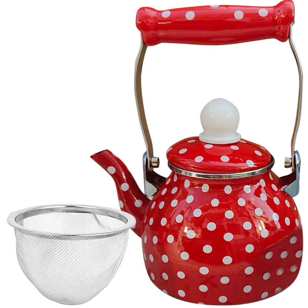 Enamel Kettle Strainer Water Stovetop Coffee Pot Universal Tea Thickened Handheld Daily Use