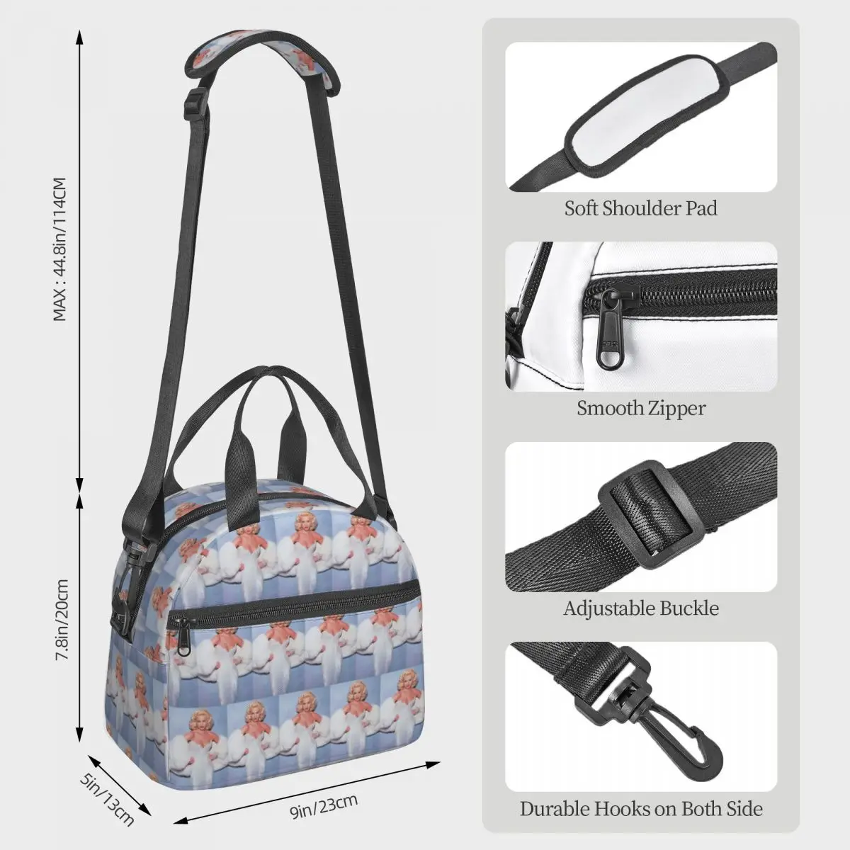 Vintage Qeen Of Pop 80s Madonna Insulated Lunch Bag for Women Office Cooler Thermal Box Tote Portable Lunch Boxes