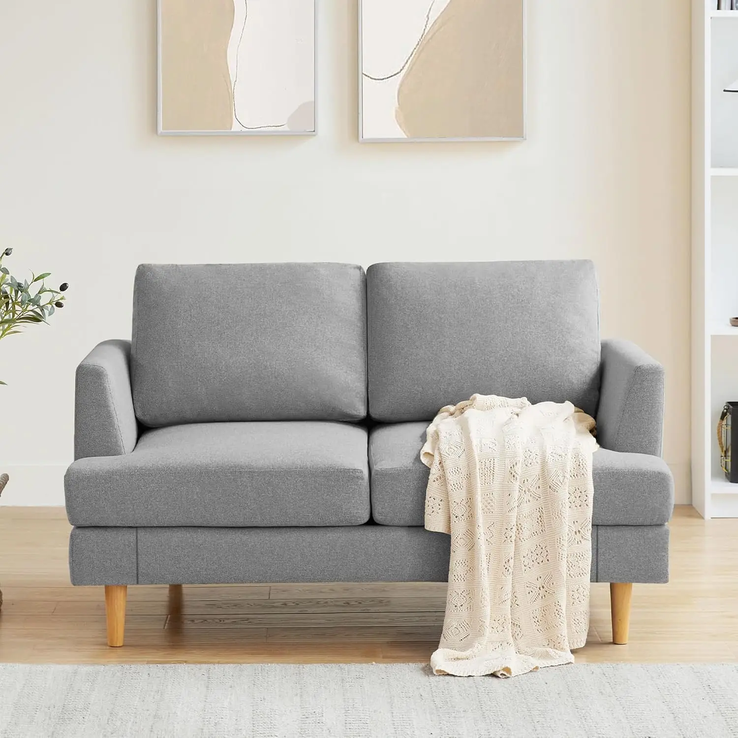 Loveseat Sofa with Deep Seats, 56