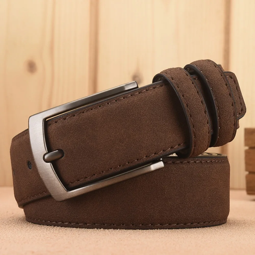 Fashion Retro Men's Suede Belt Leisure Waistband Leather Belt Men Adjustable Jeans Girdle Pants Accessories Student