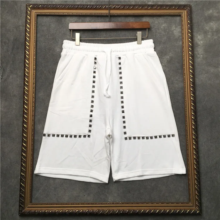 2025 Summer New Fashion Trend Riveted Five-point Shorts Handsome Boy Teen Loose Casual High Street Daily Commuting Shorts