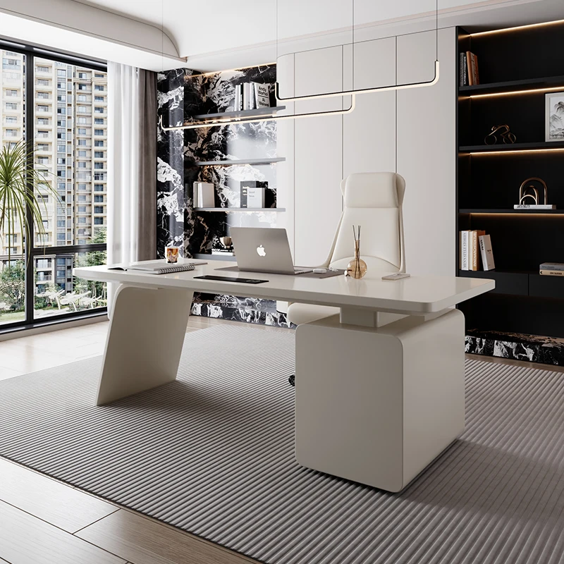 

Aesthetic Nordic Office Desk Luxury Executive Organizers Storage Office Desk Minimalist Display Mesas Escritorio Home Furniture