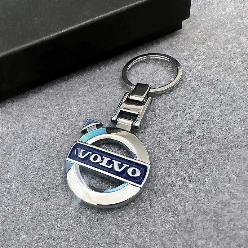 

Calfskin Car Keychain Zinc Alloy Auto Keyring Accessories For Volvo C70 S60 S80 S90 T6 V50 V60 V70 V90 XC40 XC60 XC70 XC90