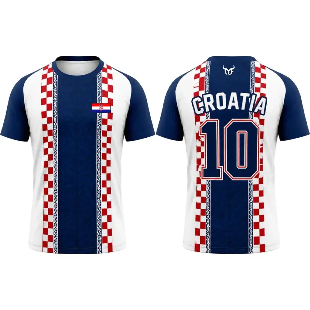 Croatia Flag Printed T-shirt Men Quick Dry Breathable Football Jersey Men's And Women's Casual Streetwear Short-sleeved Tops - view 5